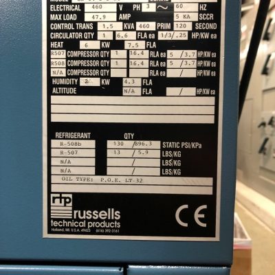 Russells Model GD-64-5-5-WC Environmental Chamber