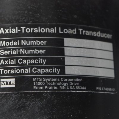 5.5KIP (25kN) MTS 858 Mini Bionix II Axial-Torsional Fatigue Load Frame