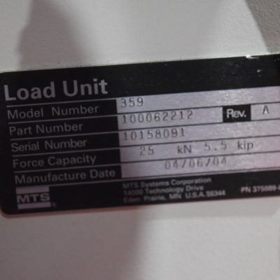 5.5KIP (25kN) MTS 858 Mini Bionix II Axial-Torsional Fatigue Load Frame