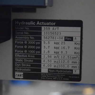 5.5KIP (25kN) MTS 858 Mini Bionix II Axial-Torsional Fatigue Load Frame