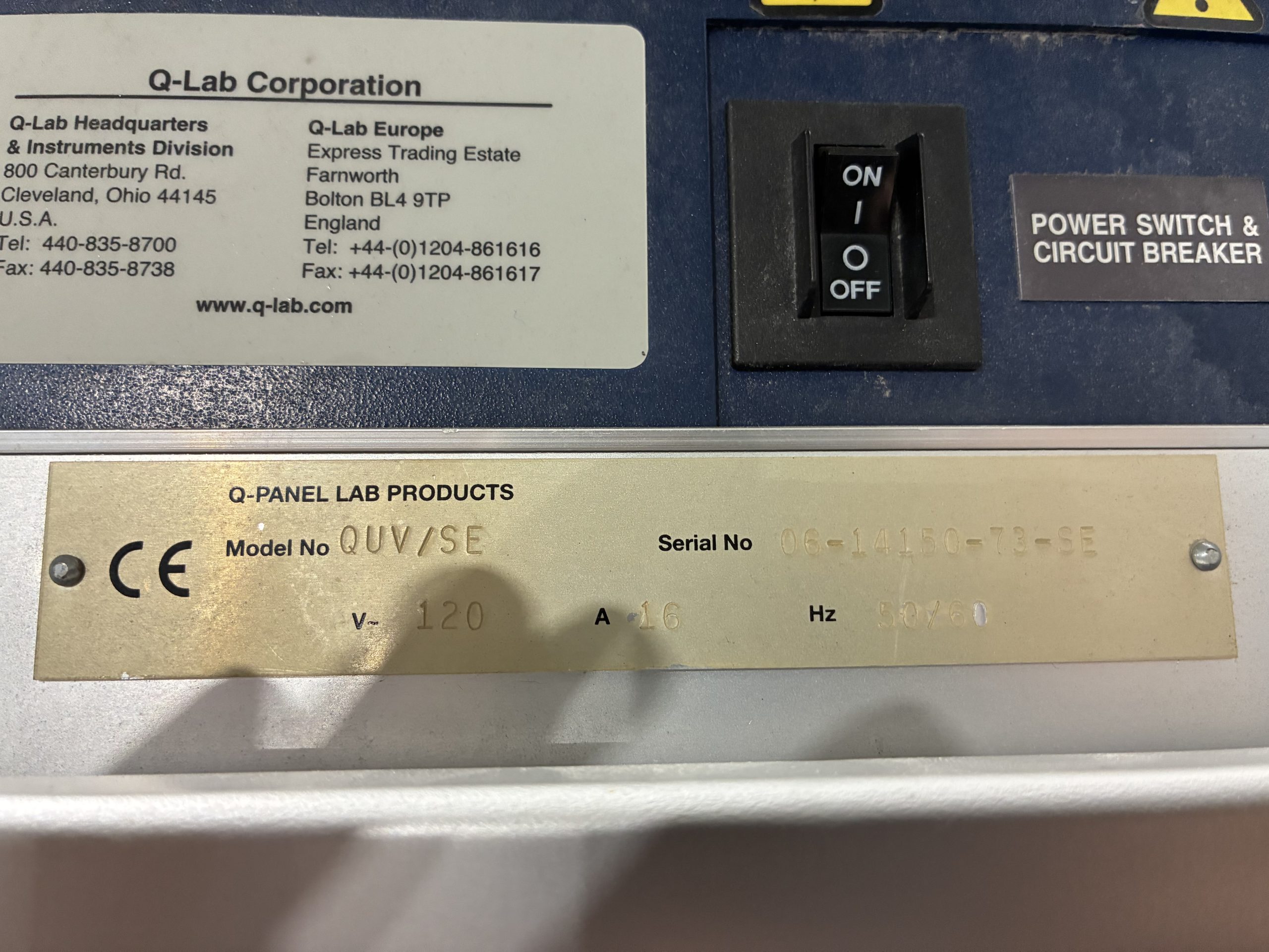 QUV Accelerated Weathering Tester Model QUV/SE