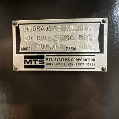 20GPM MTS 501.02 Hydraulic Power Supply