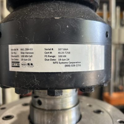 22KIP MTS 370.10 Landmark Fatigue Testing Load Frame