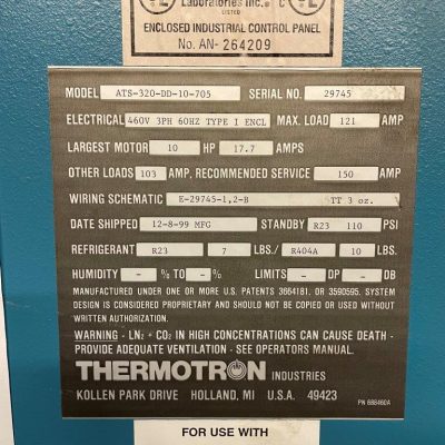 Thermotron VTS-3-6-6-SC/WC Thermal Shock Chamber