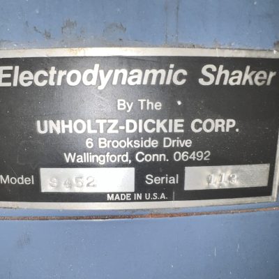Unholtz-Dickie Model SA15-S452 Vibration System