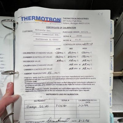 Thermotron Test Chamber