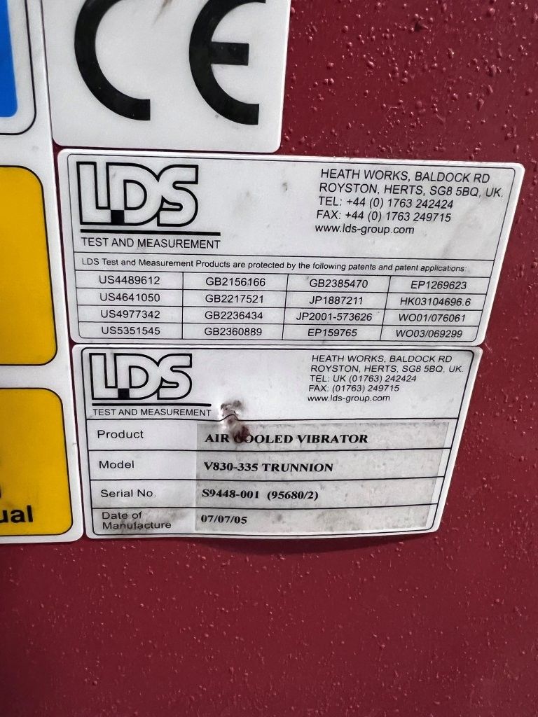 2.2KIP LDS V830-335T Vibration Test System