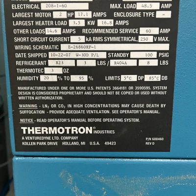 Thermotron Model SM-32C Environmental Chamber